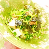 ❤ツナと木綿豆腐と豆苗と韓国海苔のとりあえず❤